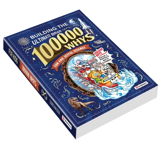 Angled view of 100,000 Whys children science book